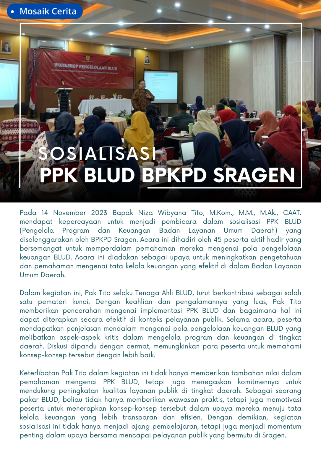 Tenaga Ahli dan Narasumber BLUD: Solusi Terbaik untuk BLUD